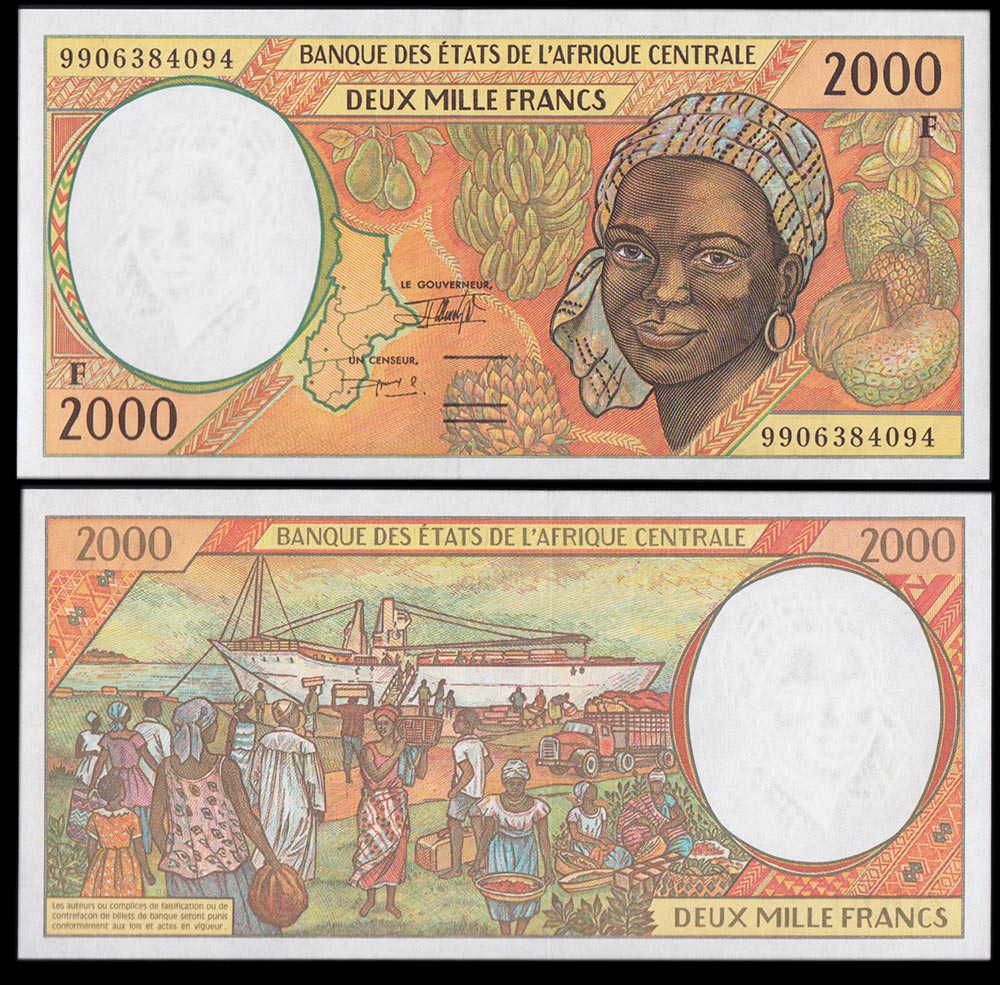 REPUBBLICA DELL' AFRICA CENTRALE 2000 Franchi 1999 Fds
