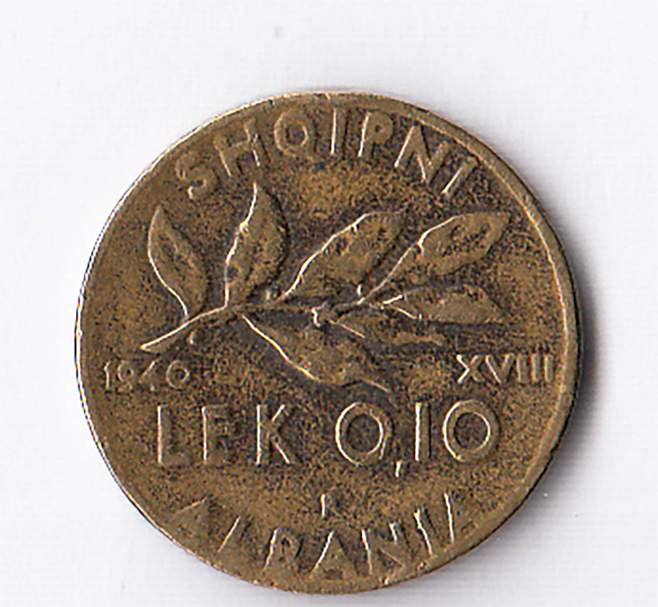 1940 - 0,10 Lek Albania Vittorio Emanuele III Occupazione Italiana MB+