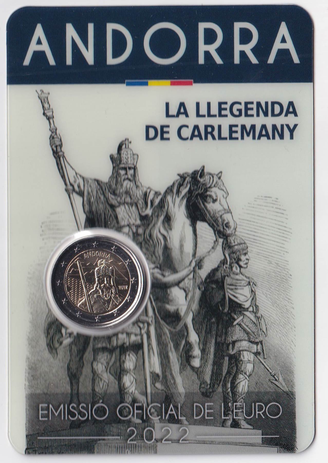 2022 -  ANDORRA 2 Euro La Leggenda di Carlo Magno Fdc