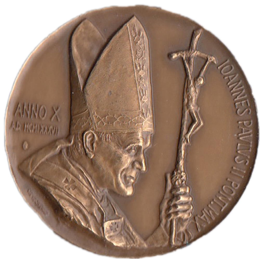 1988 - ANNO X  MEDAGLIA BRONZO Giovanni Paolo II