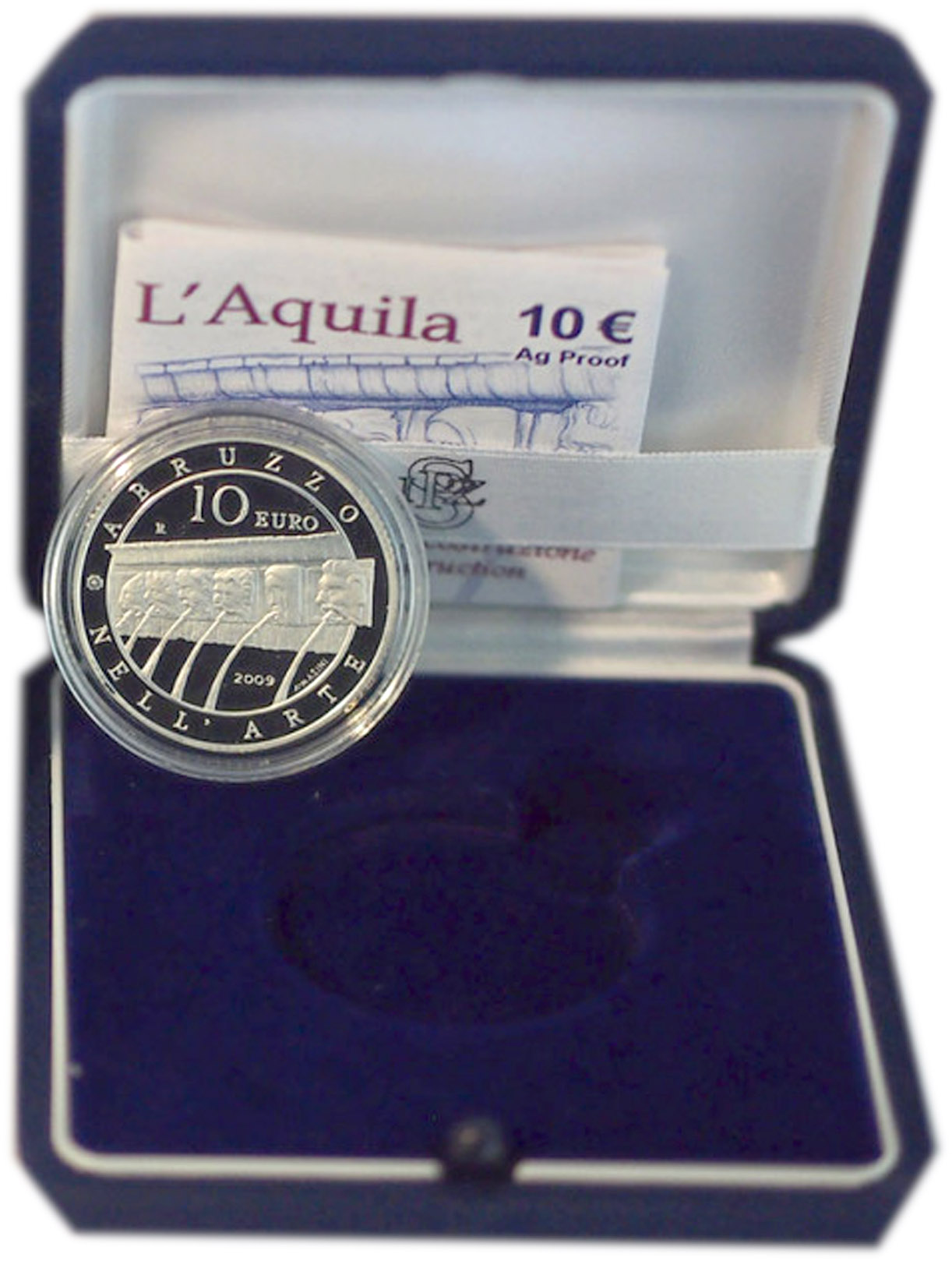 2009 - 10 Euro L'Aquila ricostruzione Fondo Specchio senza scatola esterna