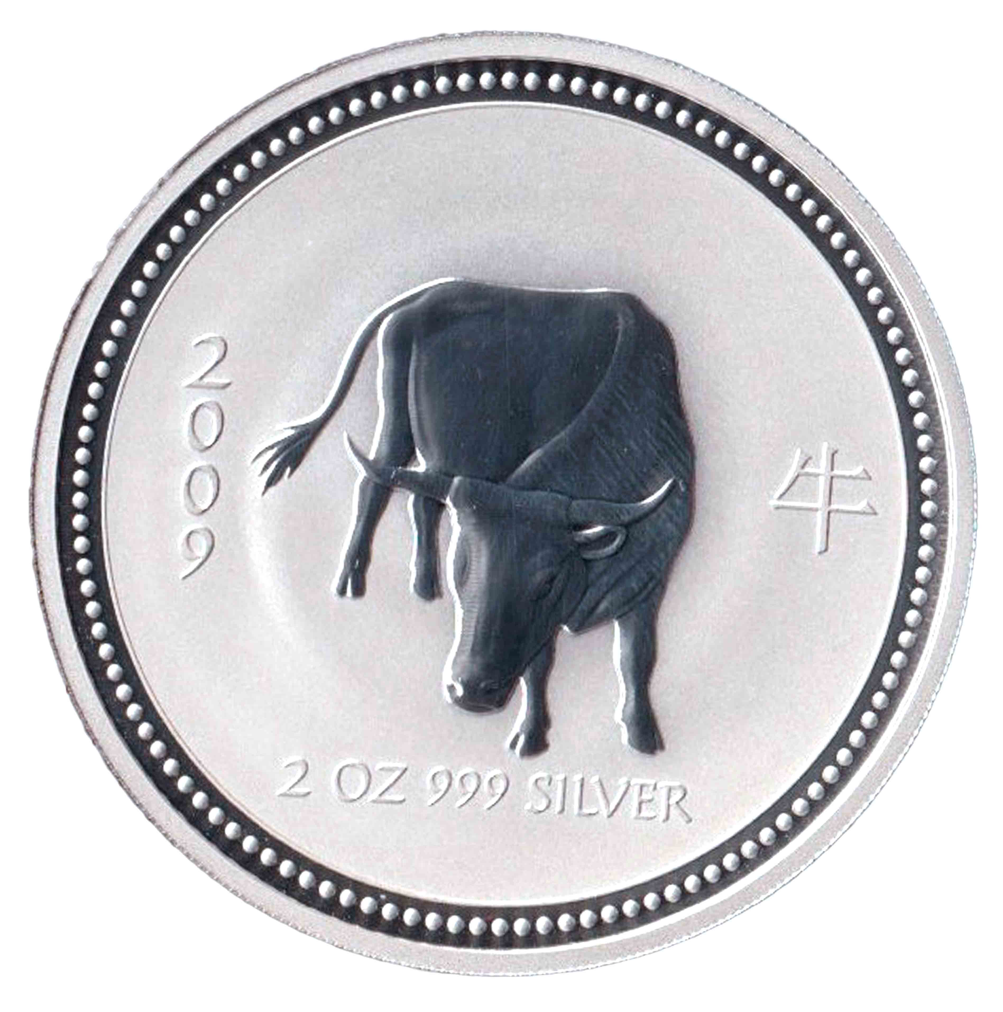 2009 AUSTRALIA Anno Del Bue Argento 2 Once 1° Serie BU