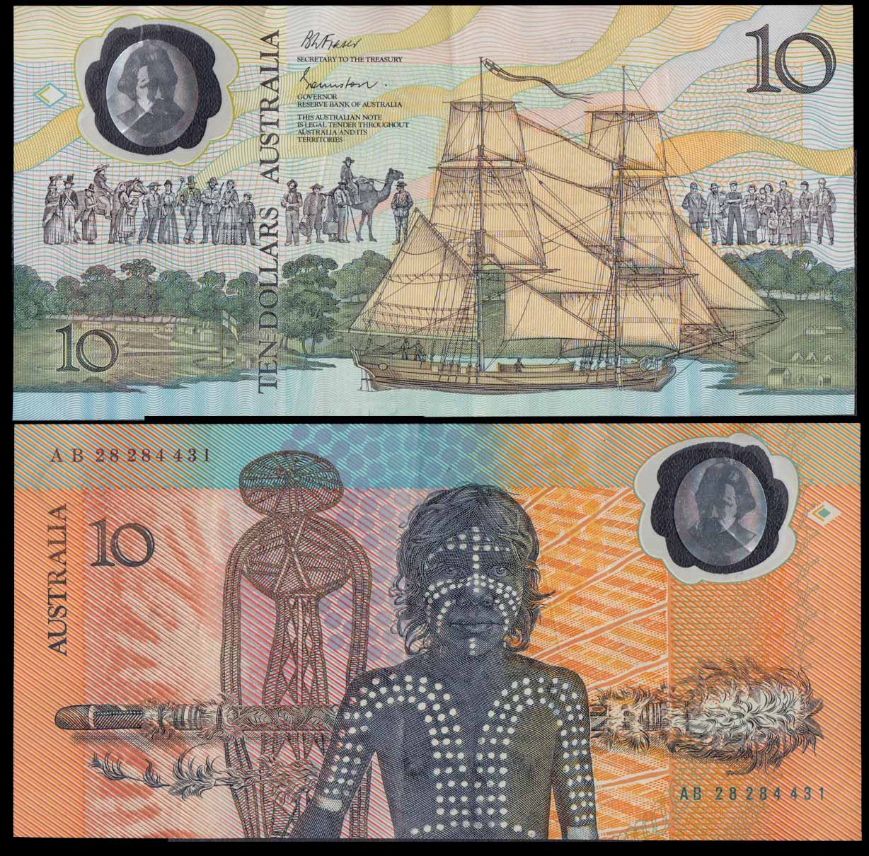 AUSTRALIA Polimera 10 Dollars 1988 British Settlement Stupenda