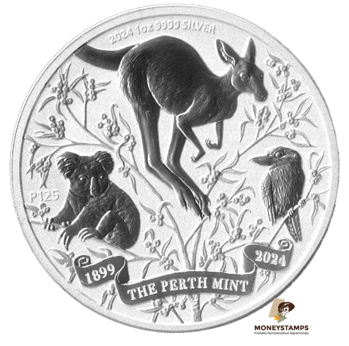 2024 - AUSTRALIA 1 oz Perth Mint 125th Anniversary argento Fdc