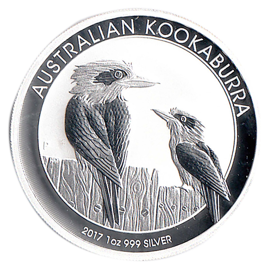 2017 AUSTRALIA 1 Dollaro Argento 1 OZ Kookaburra