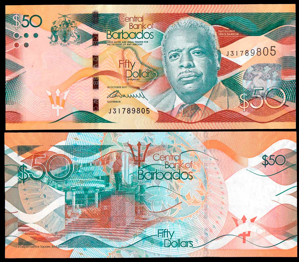 BARBADOS 50 Dollars 2017 Fds Commemorative