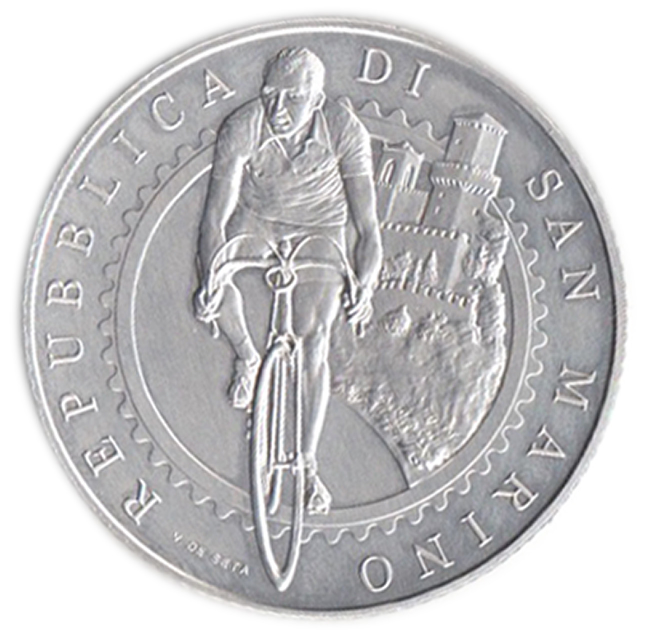 2014 - 5 euro Argento  Gino Bartali da Divisionale