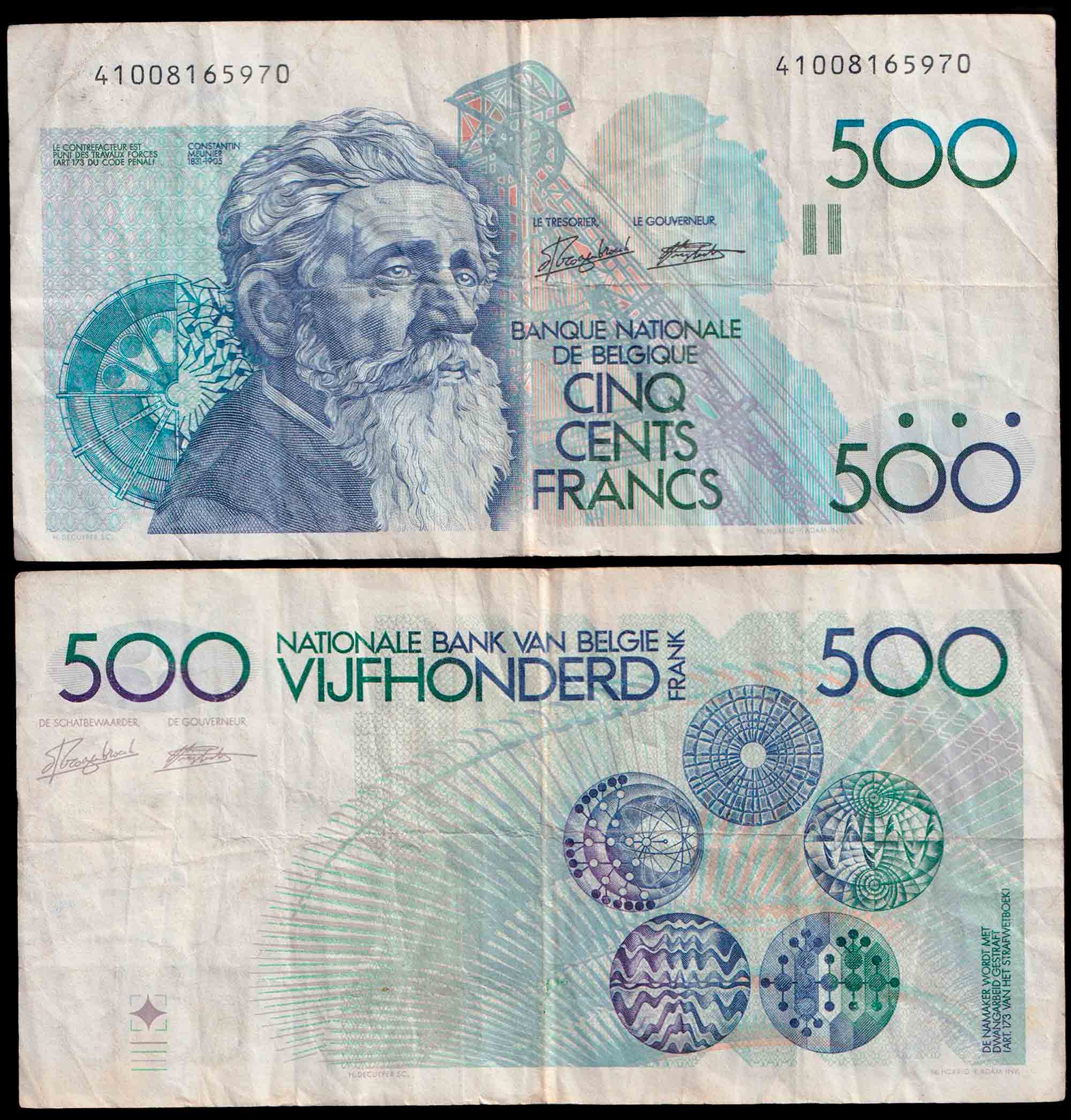 BELGIO 500 Francs 1982 BB