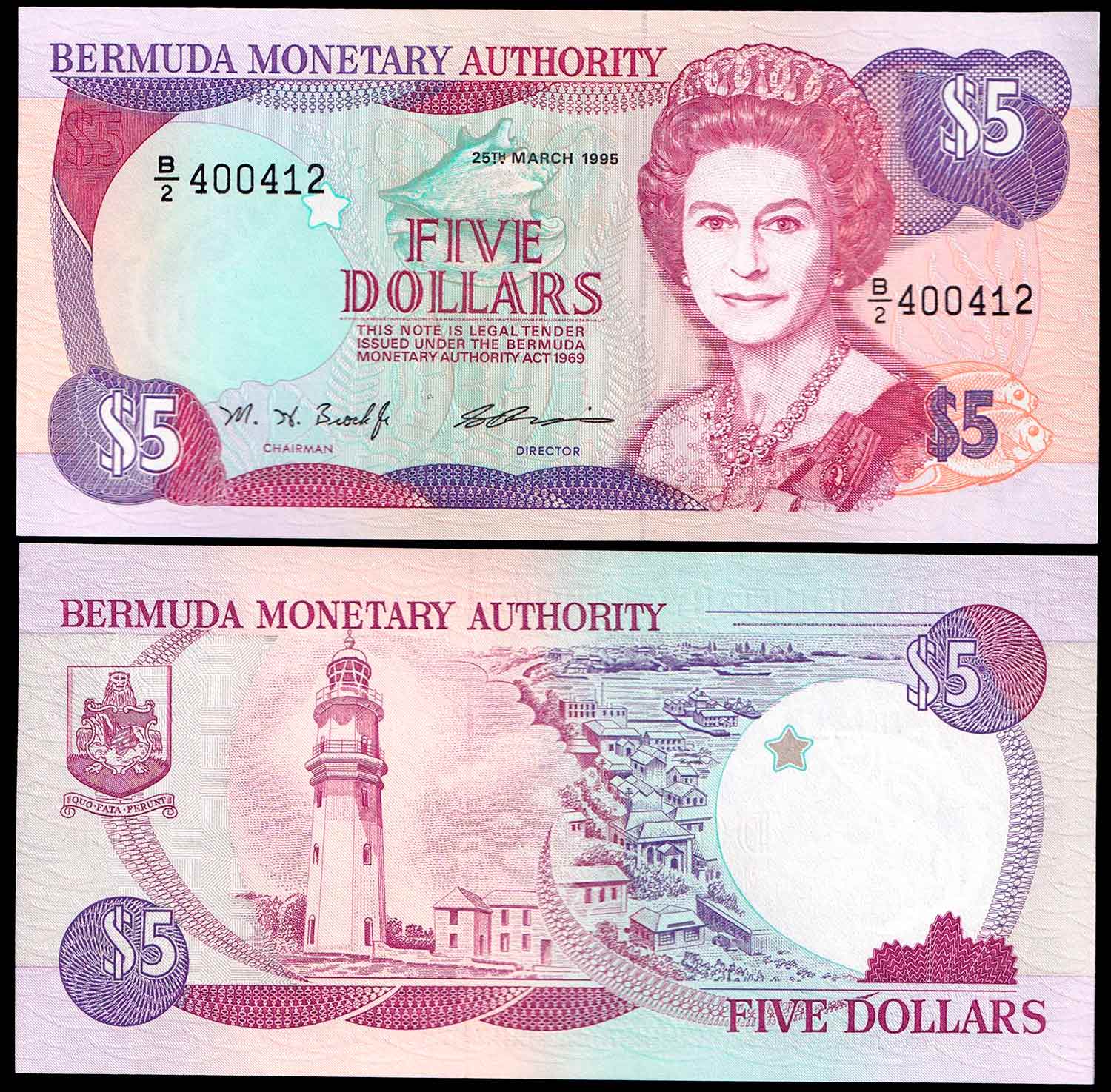 BERMUDA 5 Dollars 1995 Fior di Stampa