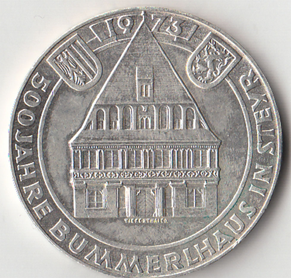 AUSTRIA 50 Schilling 1973 500 Anniv. Casa Bummerl AG Unc