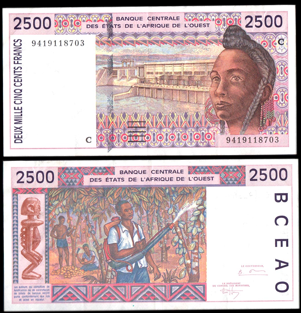 BURKINA FASO ( W. A. S. ) 2500 FRANCS 1994 Stupenda