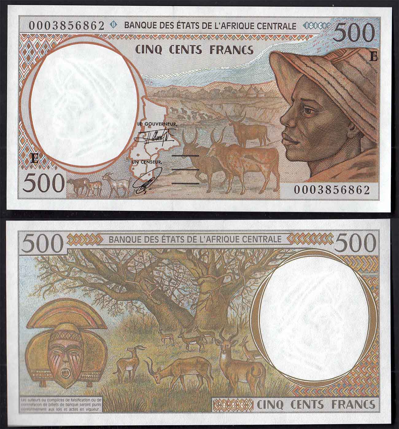 CAMEROUN (C.A.S.) 500 Francs 1994-97 Fior di Conio