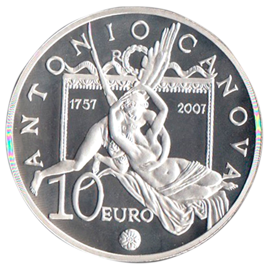 2007 Italia 10 Euro Fondo Specchio senza confezione