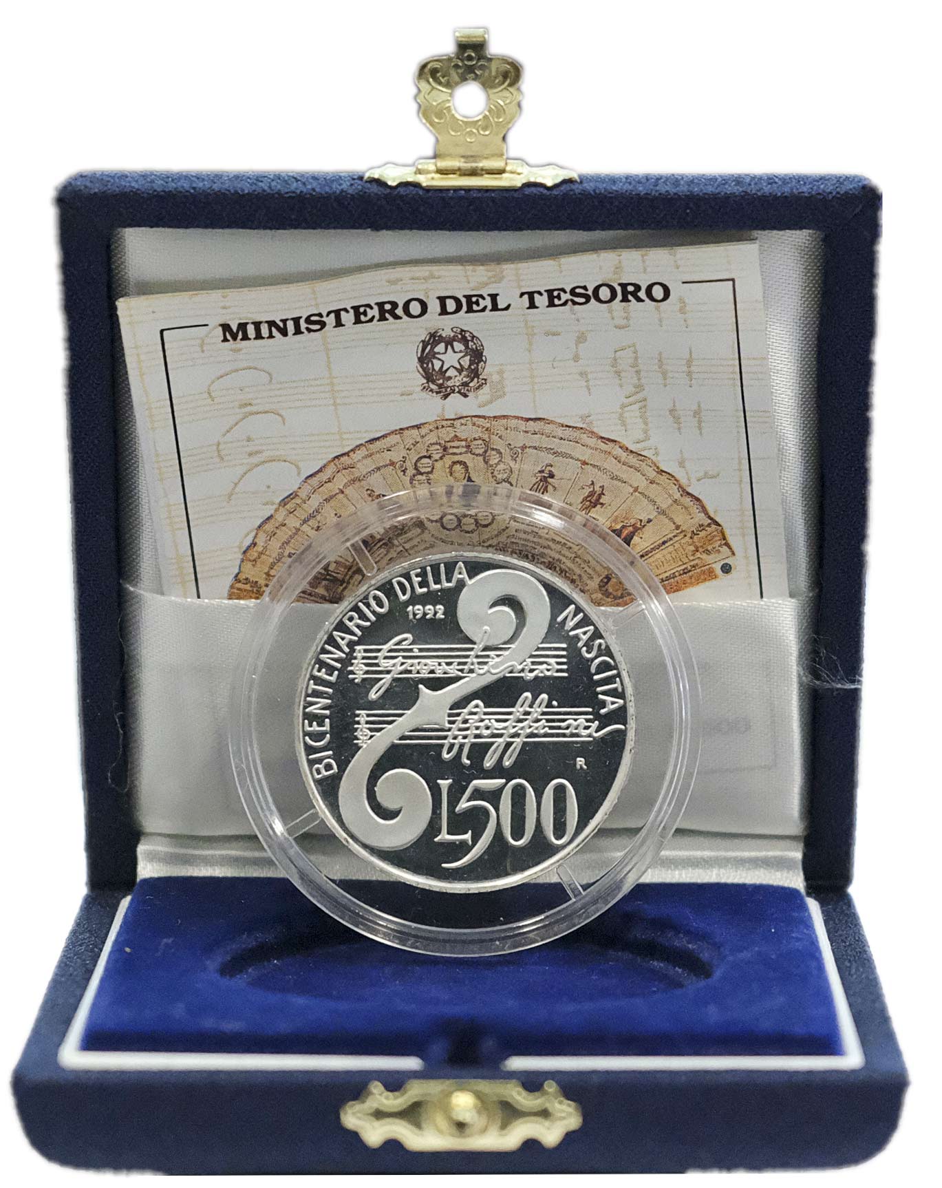 1992 - Lire 500 200° Anniv della nascita di Gioacchino Rossini Proof