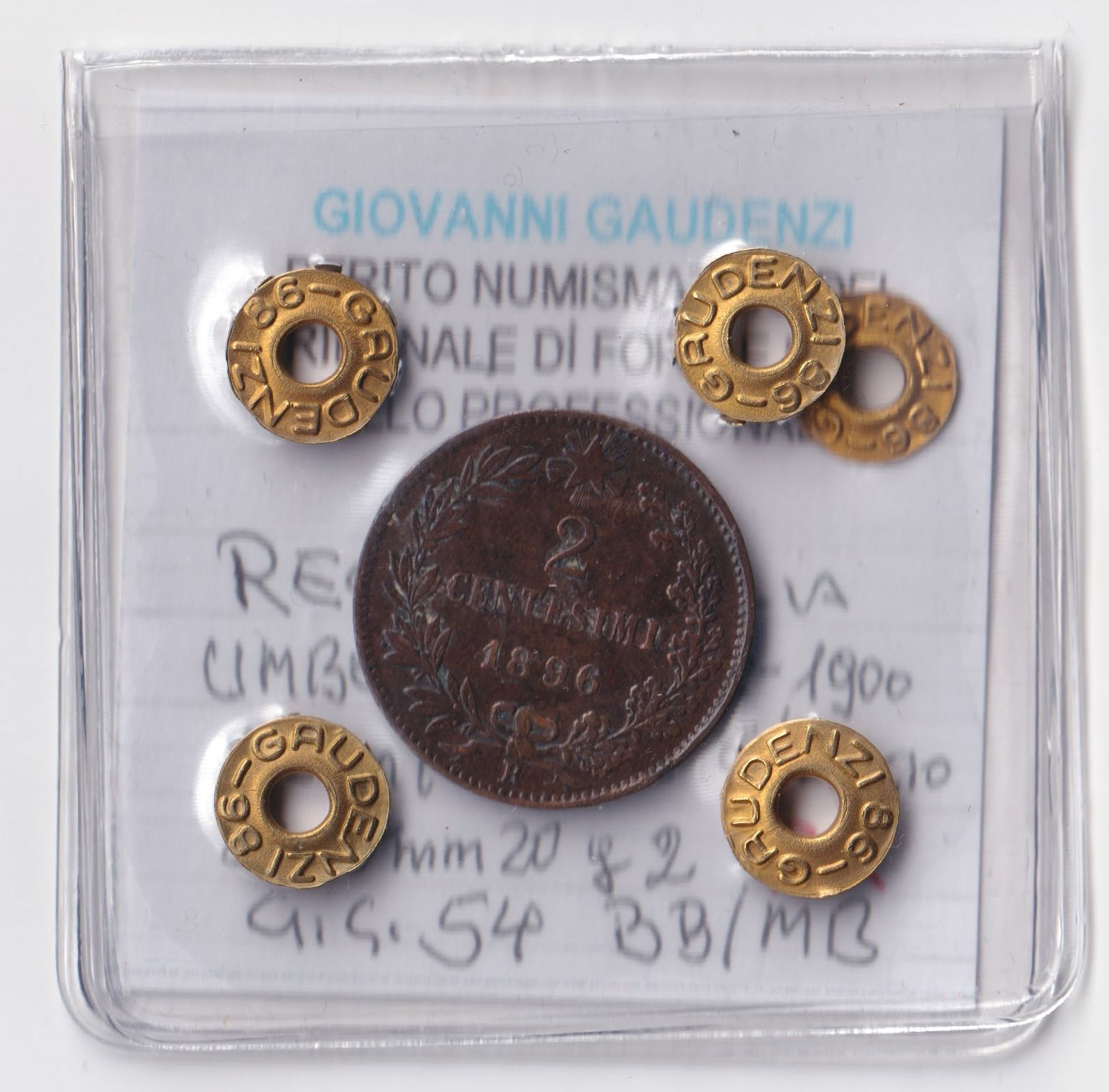 1896 - 2 Cent Rara 2 Sigillata Perito Gaudenzi MB/BB