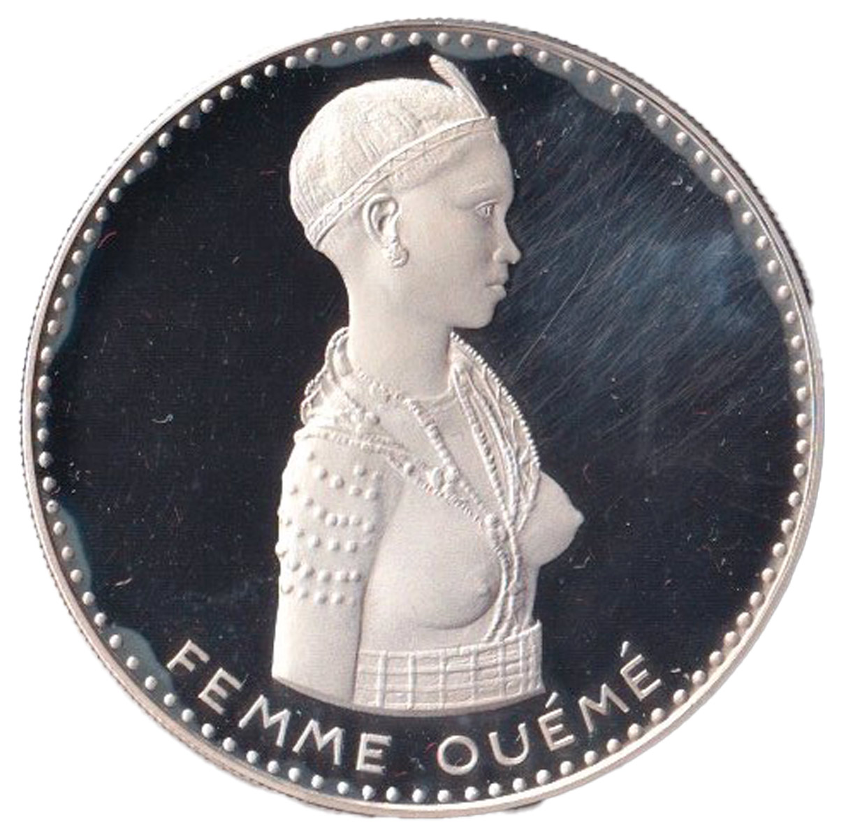 DAHOMEY 500 Francs Argento Proof 1971 Donna Oueme