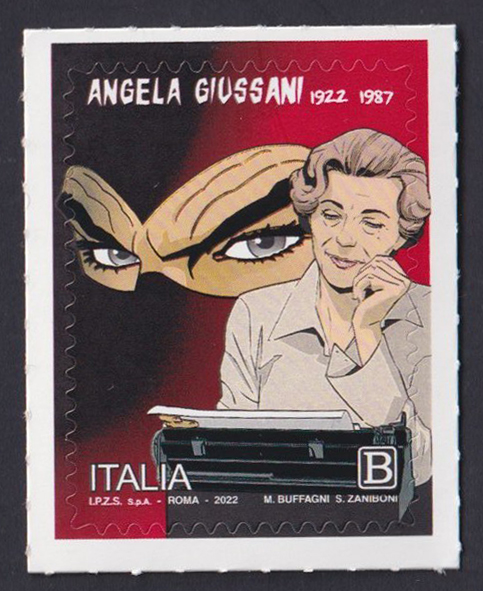 2022 - ITALIA francobollo dedicato ad Angela Giussani - Diabolik