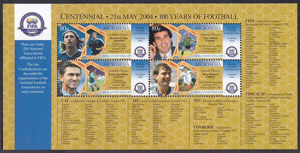 Micronesia 2004 FIFA 100th anniversario Calcio 4v