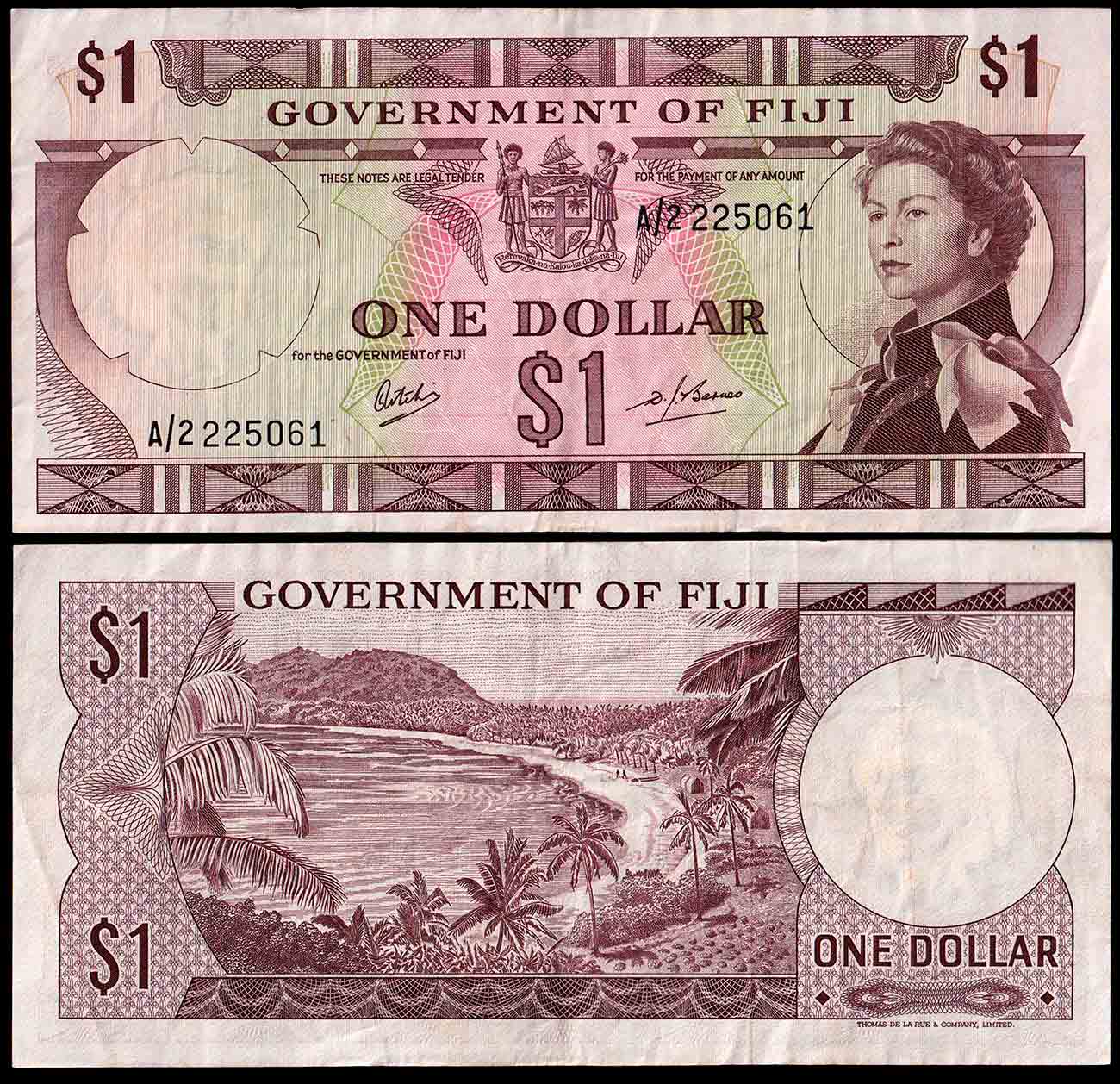 FIJI 1 Dollar 1969 Splendida