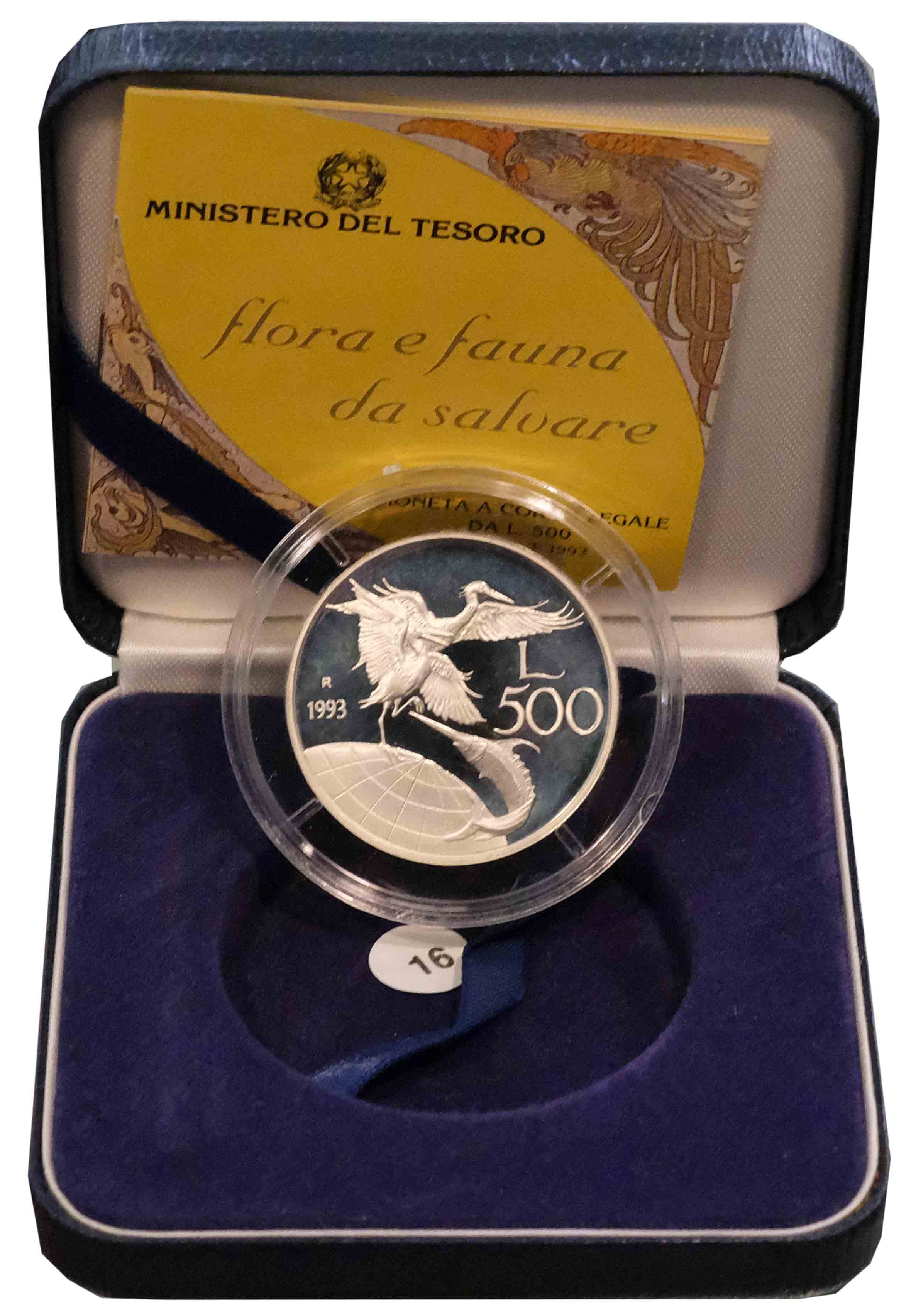 1993 - Lire 500 Flora e Fauna da Salvare  Zecca Italia 3 Emis. Proof