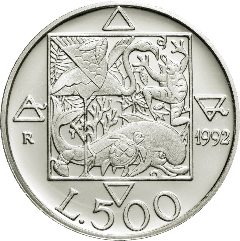 1992 - Lire 500 Flora e Fauna d'Italia  Moneta di Zecca Italia 2 Emissione