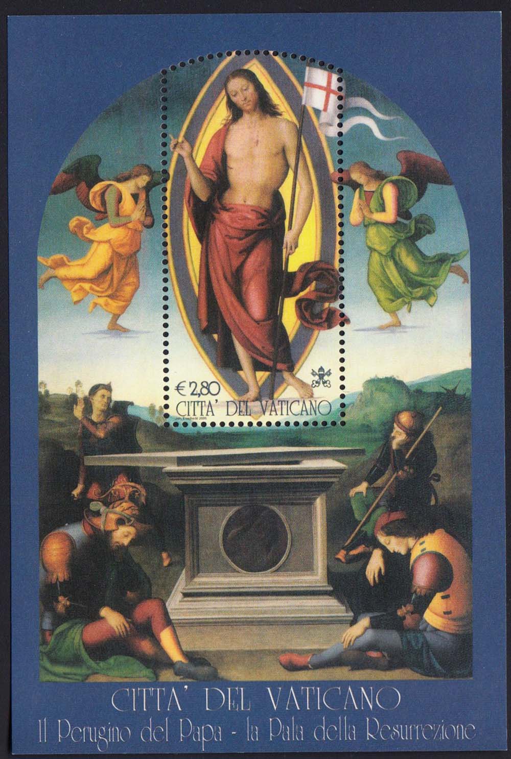 2005 - Foglietto Vaticano Il Perugino del Papa nuovo