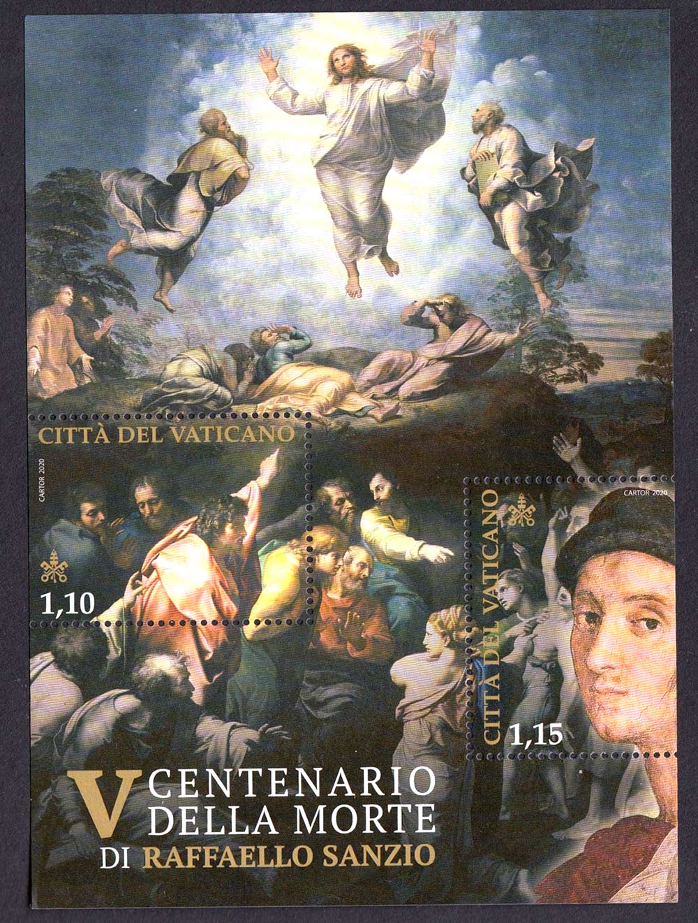 Vaticano V Centenario della Morte di Raffaello Sanzio 2020 Nuovo