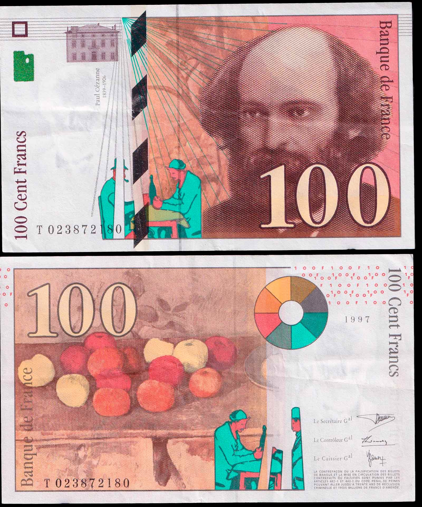 FRANCIA 100 Francs 1997 Paul Cezanne Stupenda