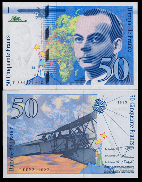FRANCIA 50 Francs Saint-Exupéry 1993 Fior di Stampa