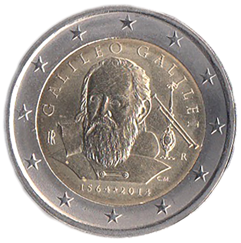 2014 - 2 Euro ITALIA 450° Galileo Galilei Fdc