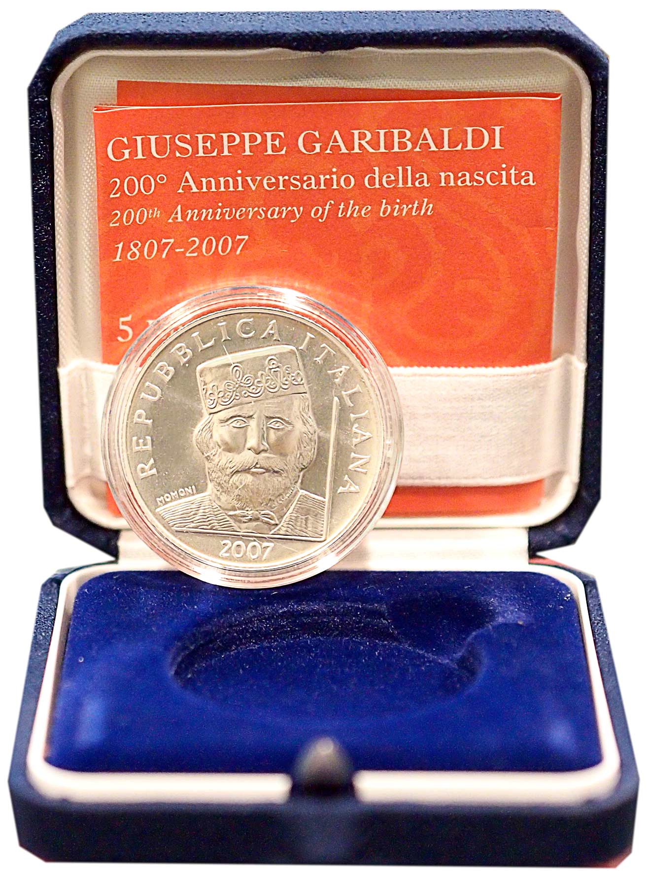 2007 - ITALIA 5 euro FDC ITALIA Garibaldi Fdc