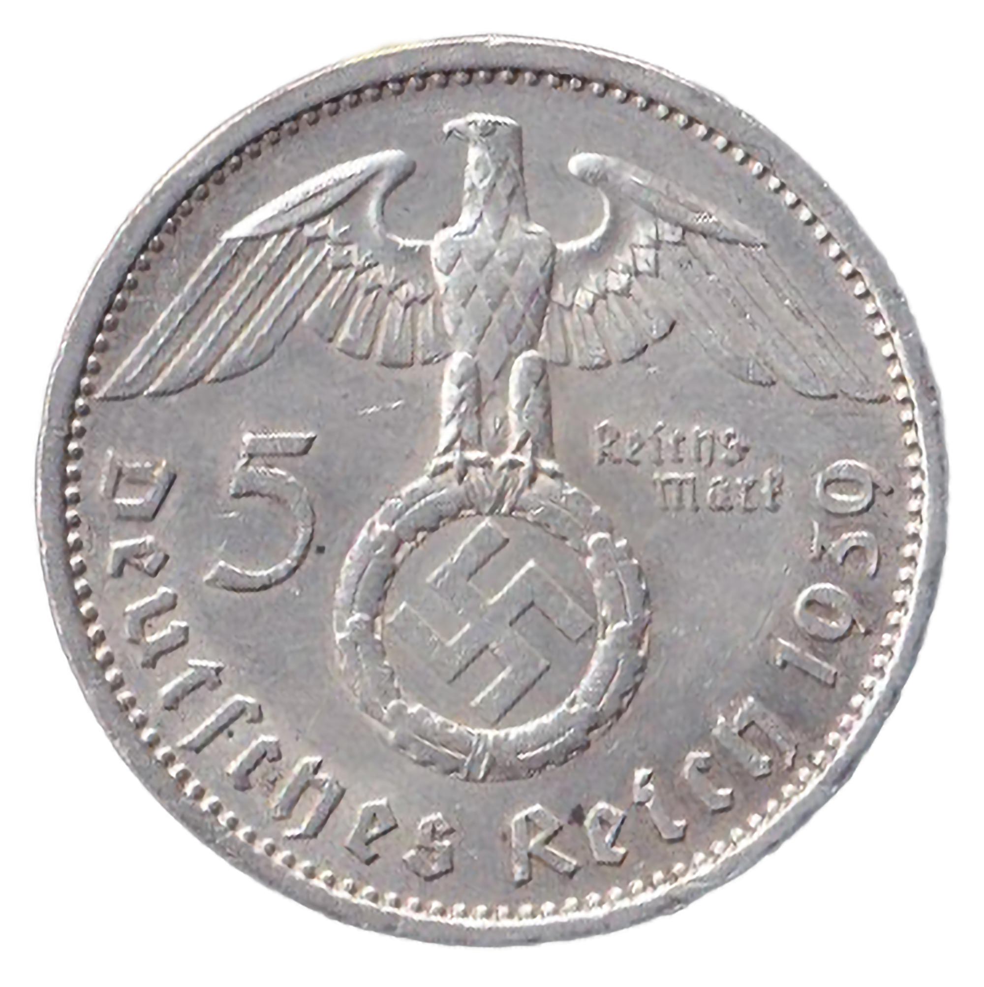 GERMANIA TERZO REICH 5 Reichsmark 1939  A BB+