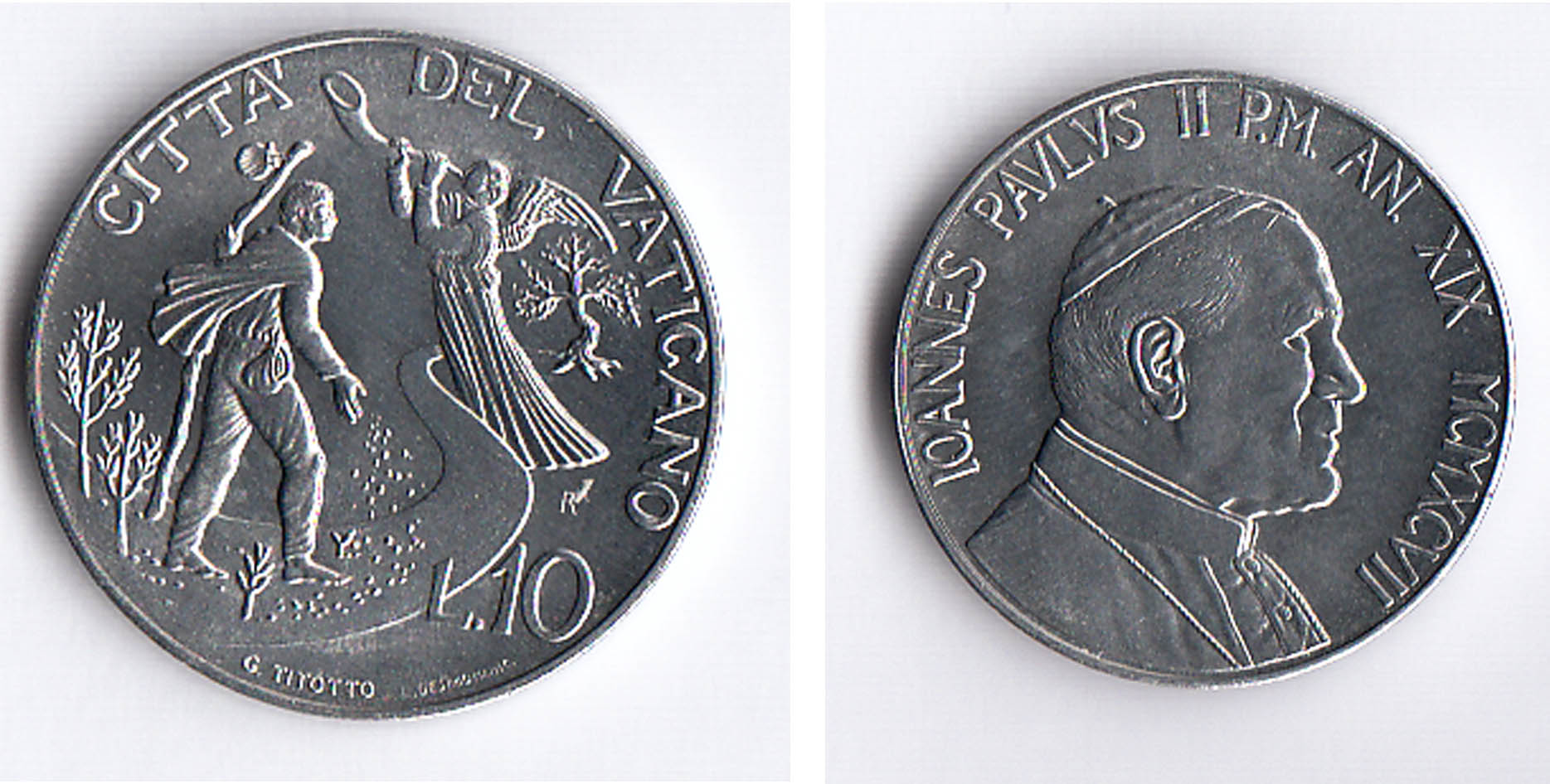 1997 Lire 10 Anno XIX Fior di Conio Giovanni Paolo II