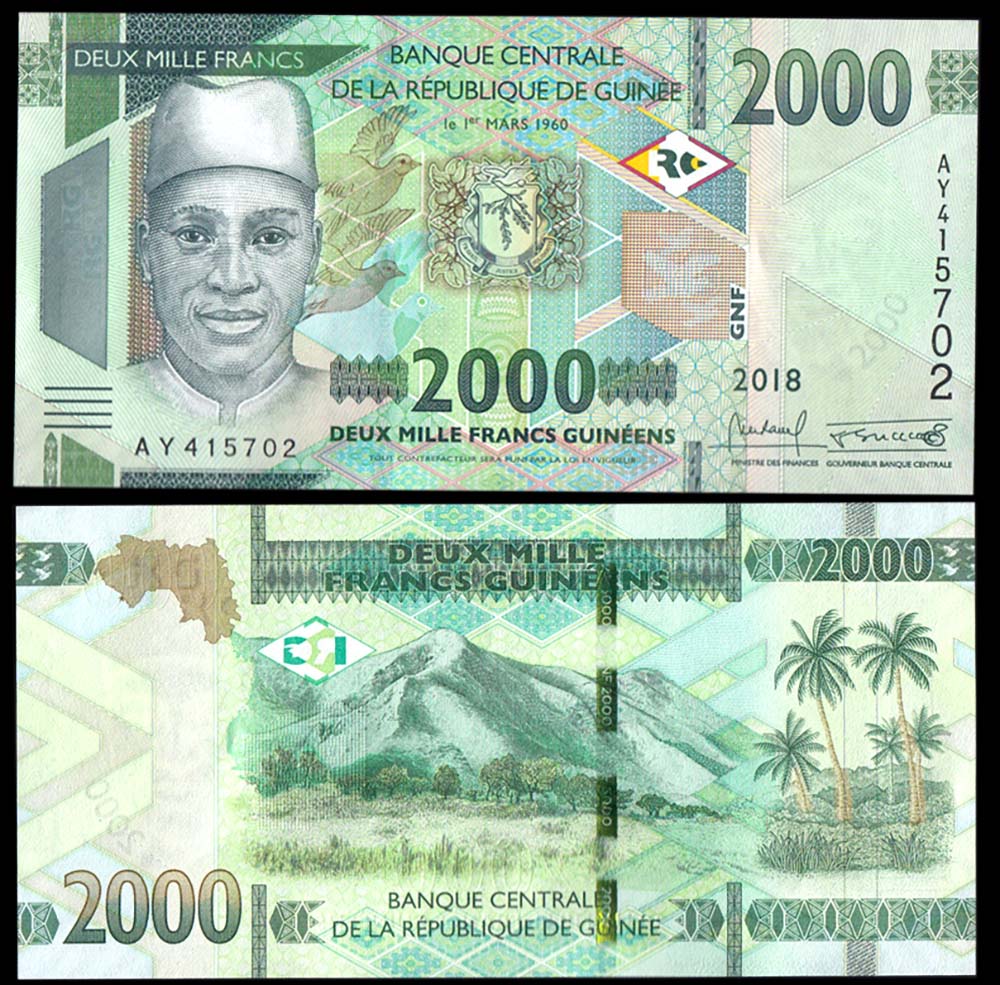 GUINEA 2000 Francs 2018 (2019) Fior di Stampa