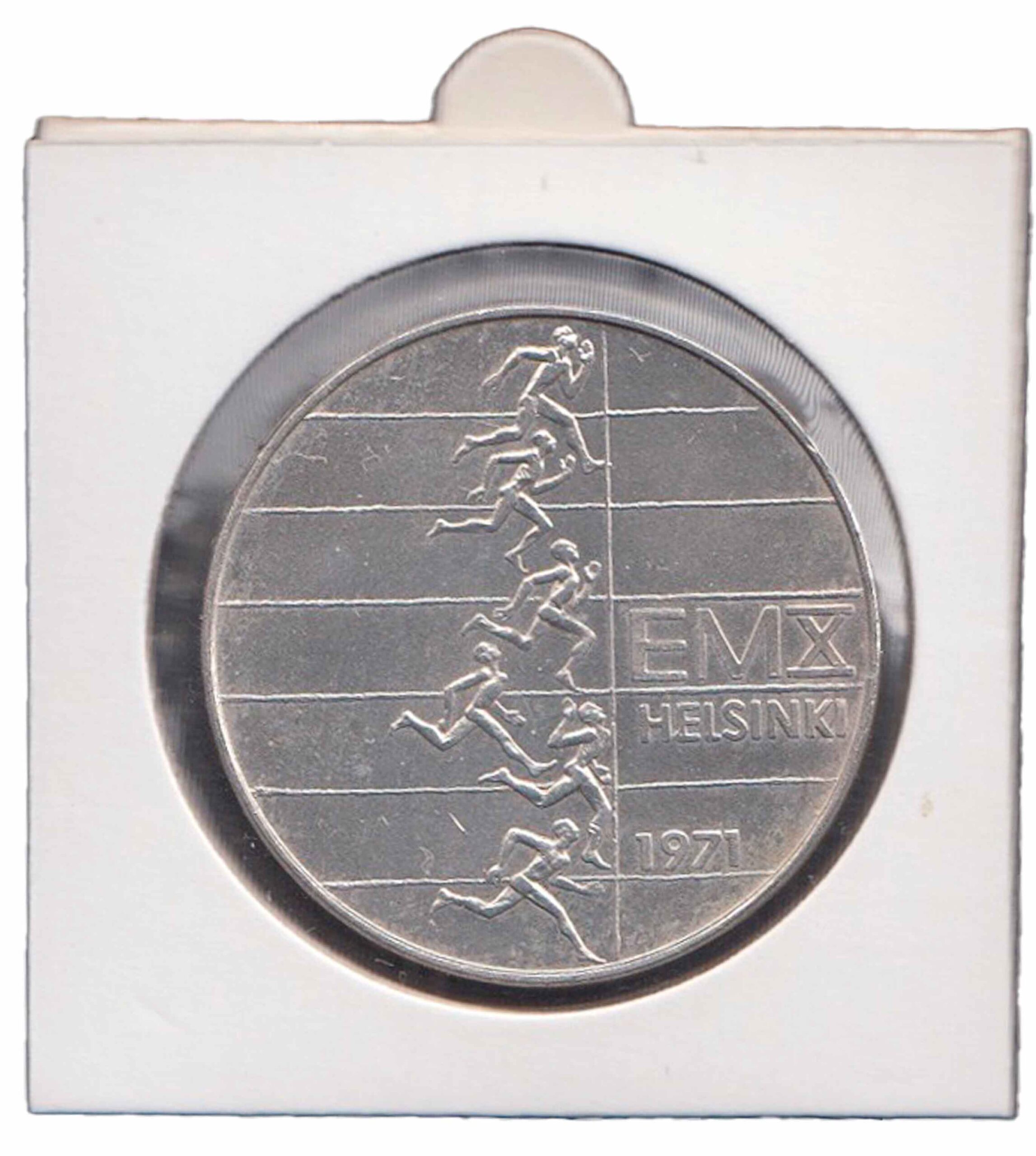 FINLANDIA 10 Markkaa Argento Fdc 1971 Campionati Europei di Atletica KM# 52