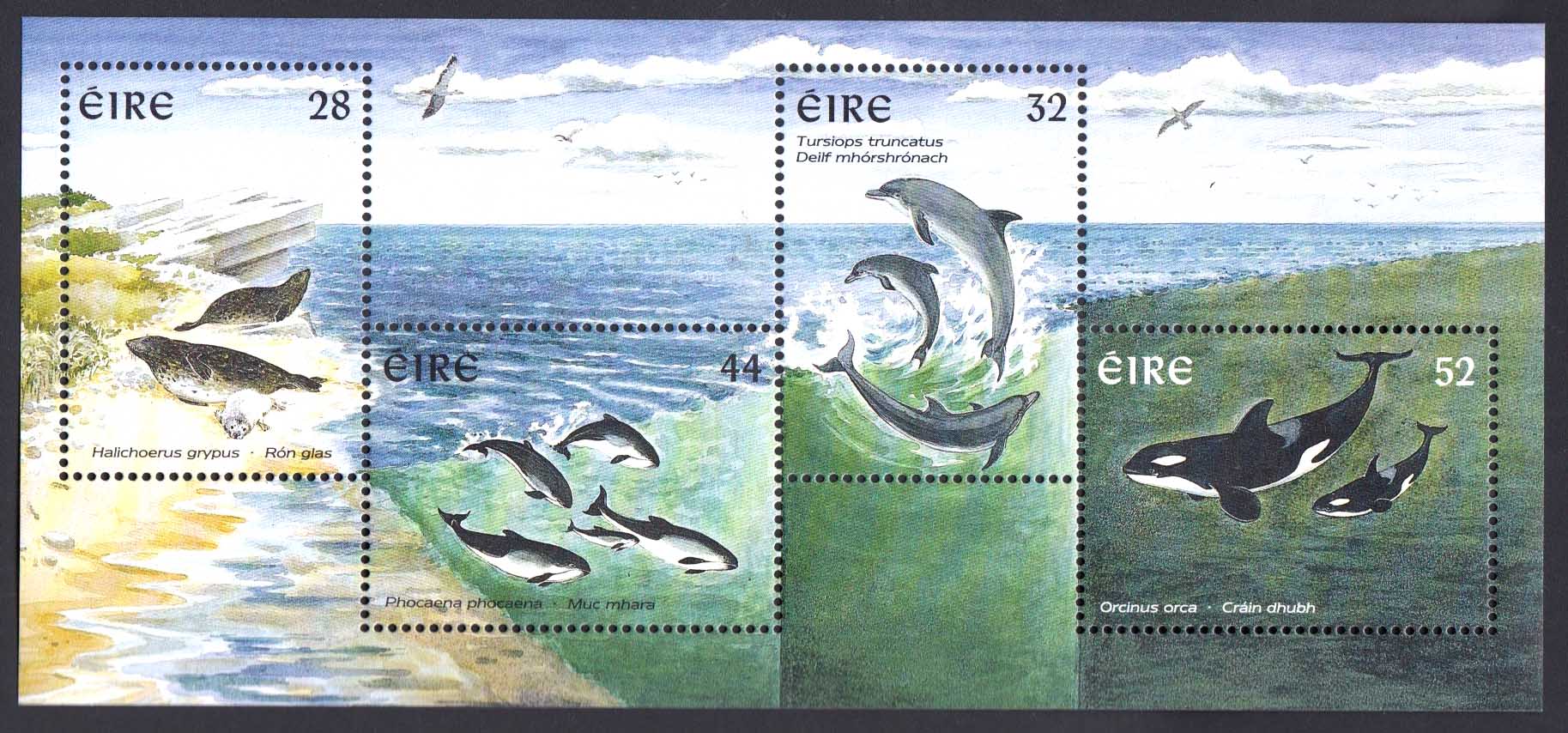 Irlanda foglietto Flora e Fauna animali marini nuovo 1997 BF 22