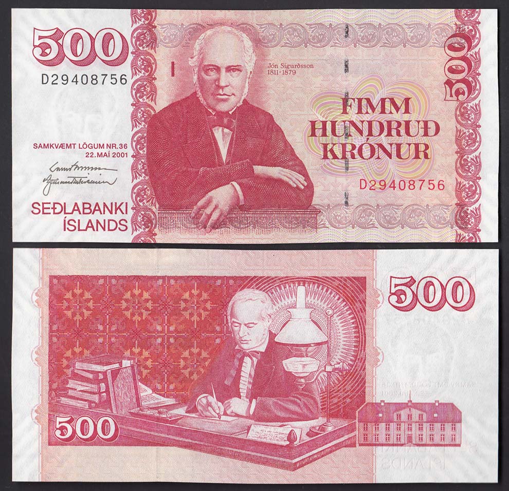 ISLANDA  500 Kronur 2001 Fior di Stampa