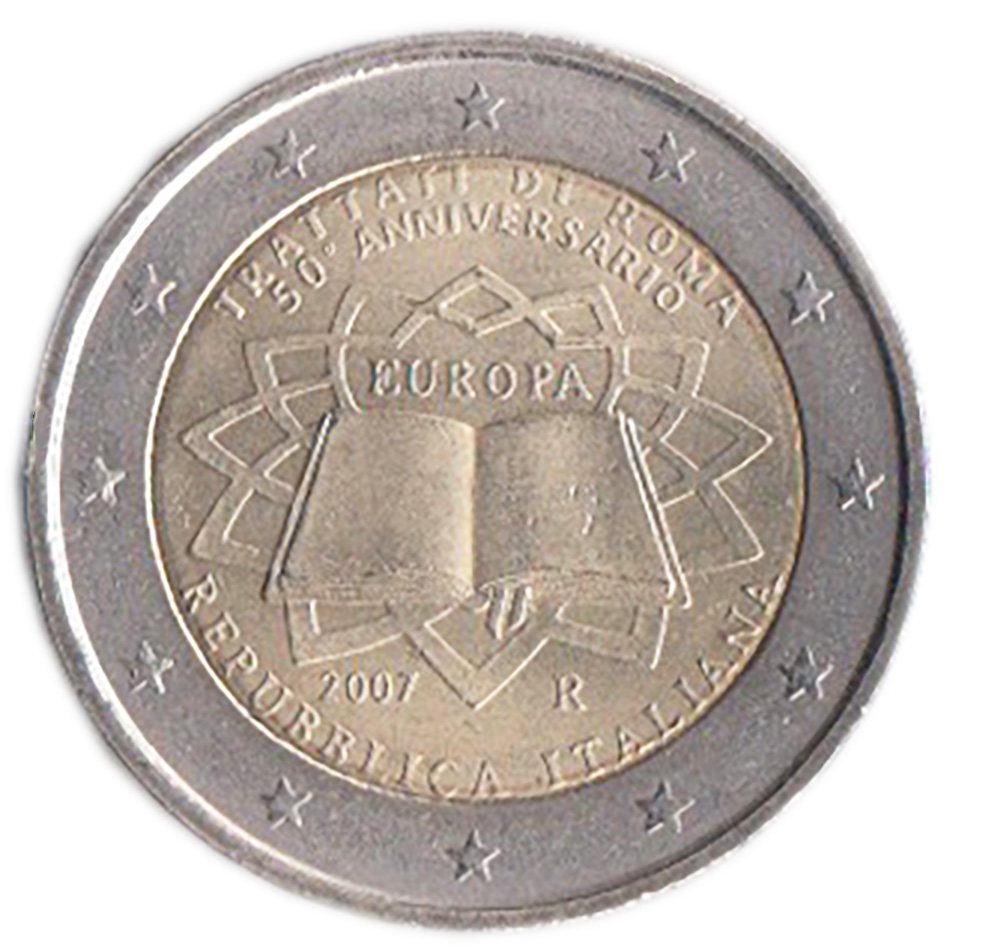 2007 - 2 euro ITALIA Trattato di Roma Fdc