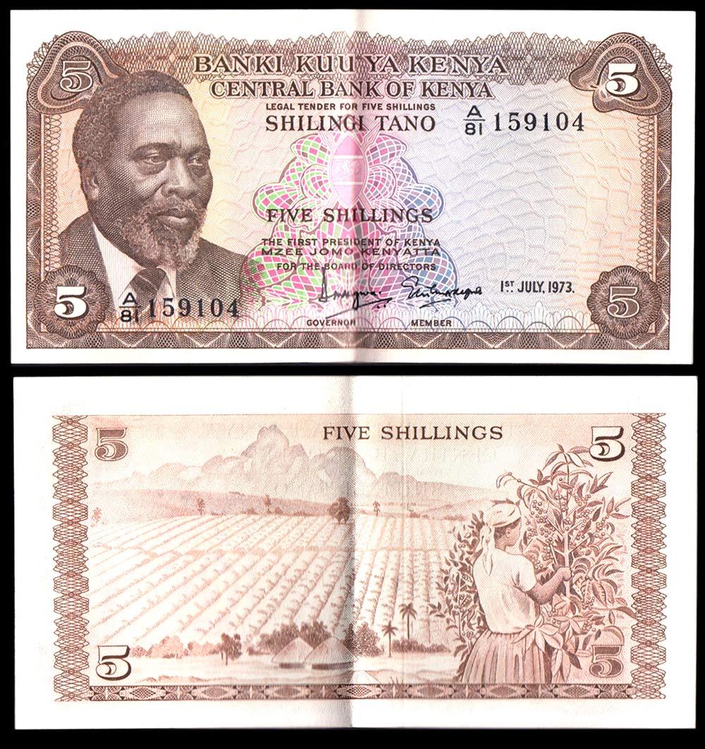 KENYA 5 Shillings 1973 BB
