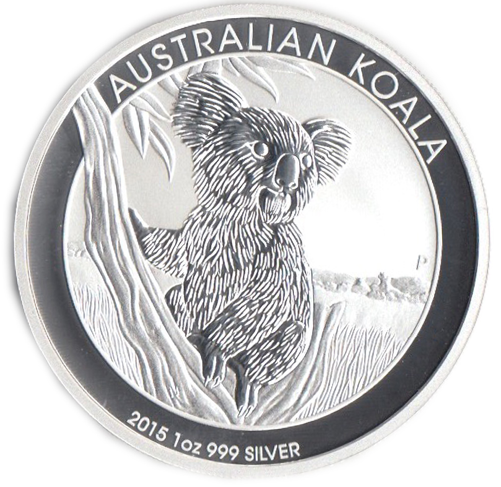 2015 AUSTRALIA argento 1 Oncia Koala