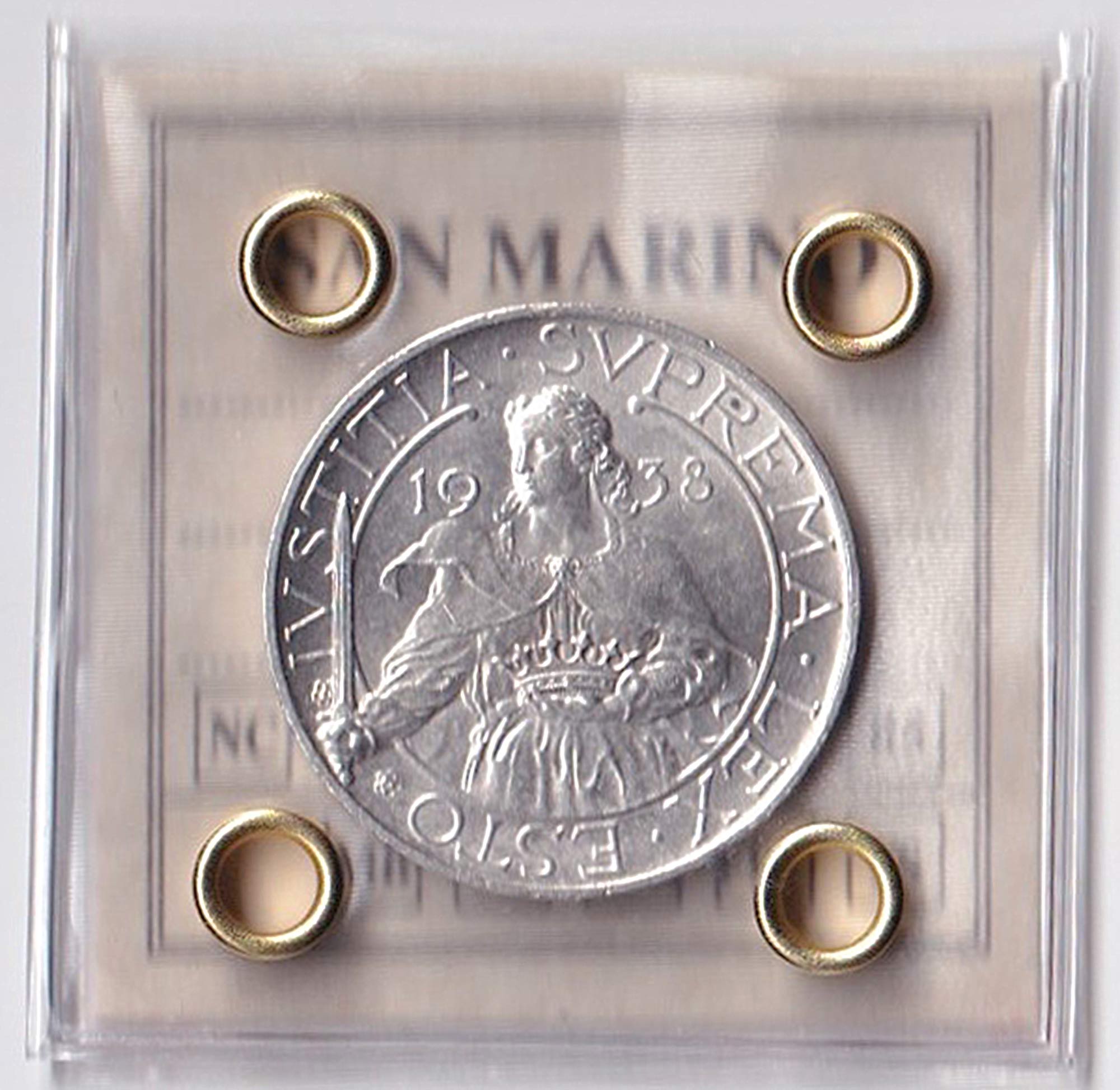 1938 - San Marino 10 Lire S. Agata Ag Q/Fdc