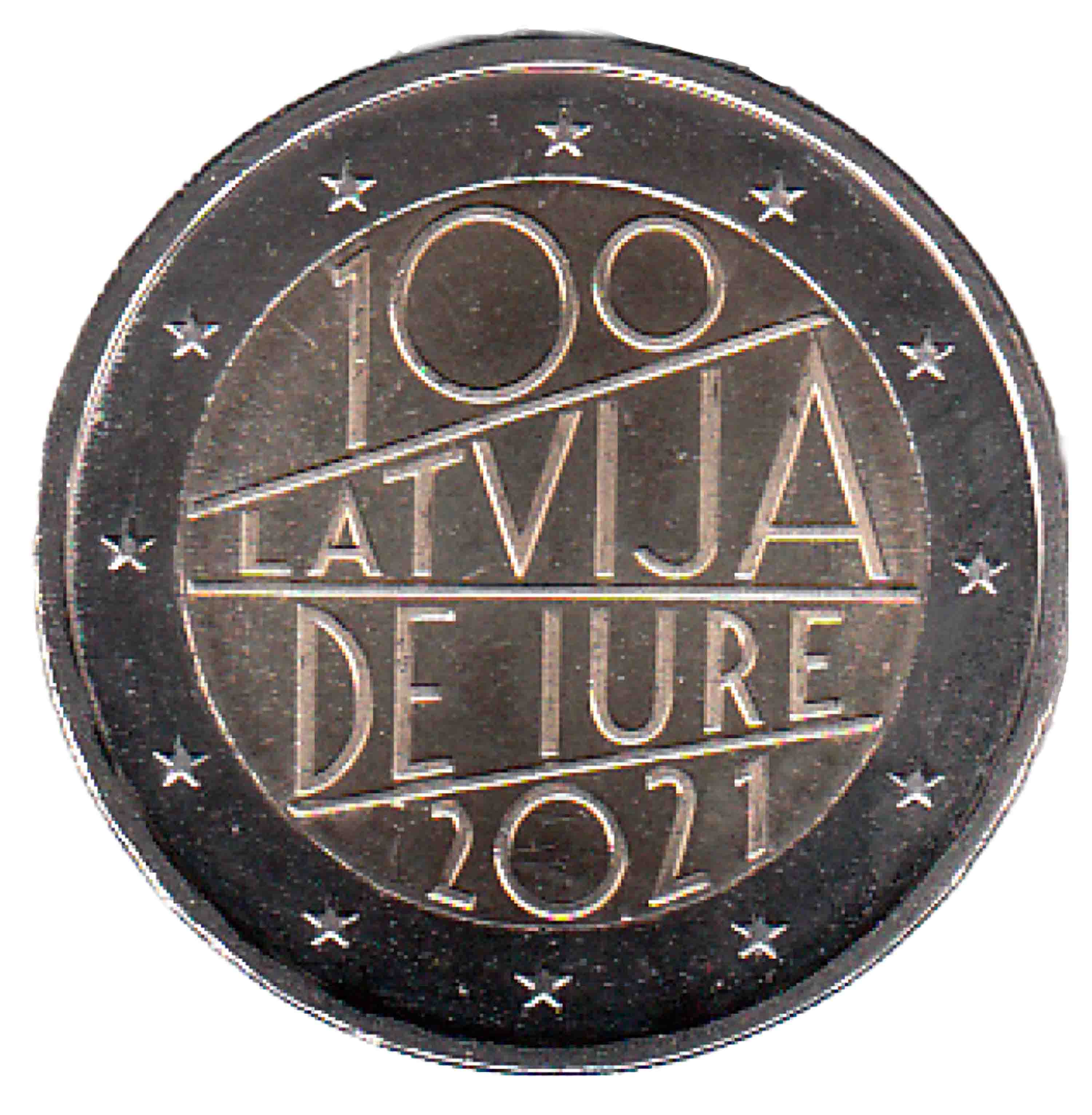 2021 - Lettonia 2 Euro 100° ANNIVERSARIO REPUBBLICA Fdc