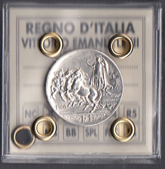 1916 - 1 Lira Quadriga Briosa Conservazione quasi Spl+