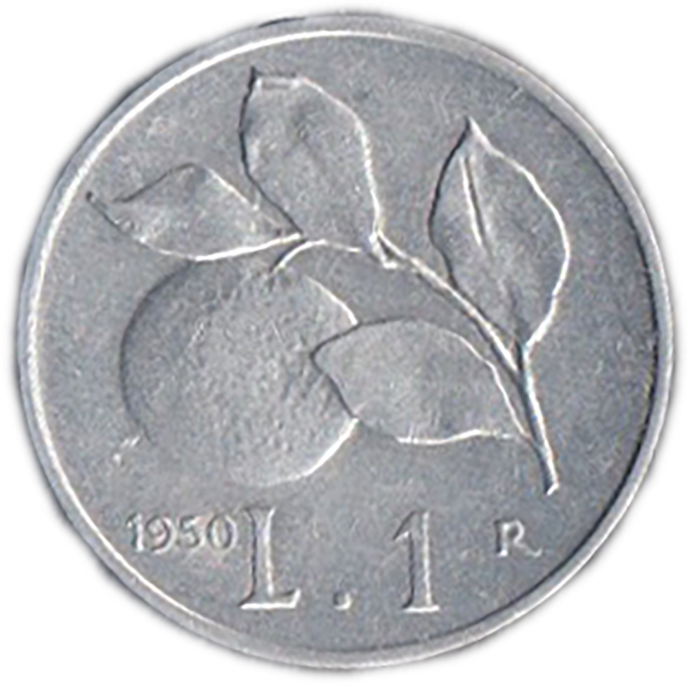 1950 - 1 lira Italia arancia Splendida