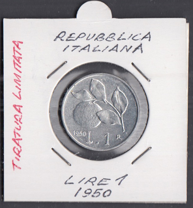 1950 Lire 1 Arancia Sigillata  Quasi Fior Di conio