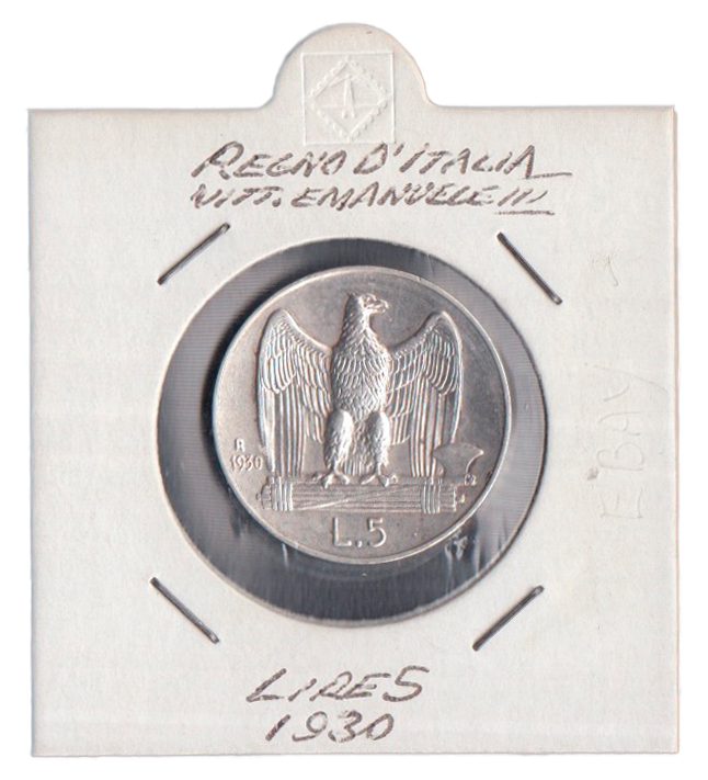 1930 5 Lire Aquila 1 Rosetta Vittorio Emanuele III Splendida