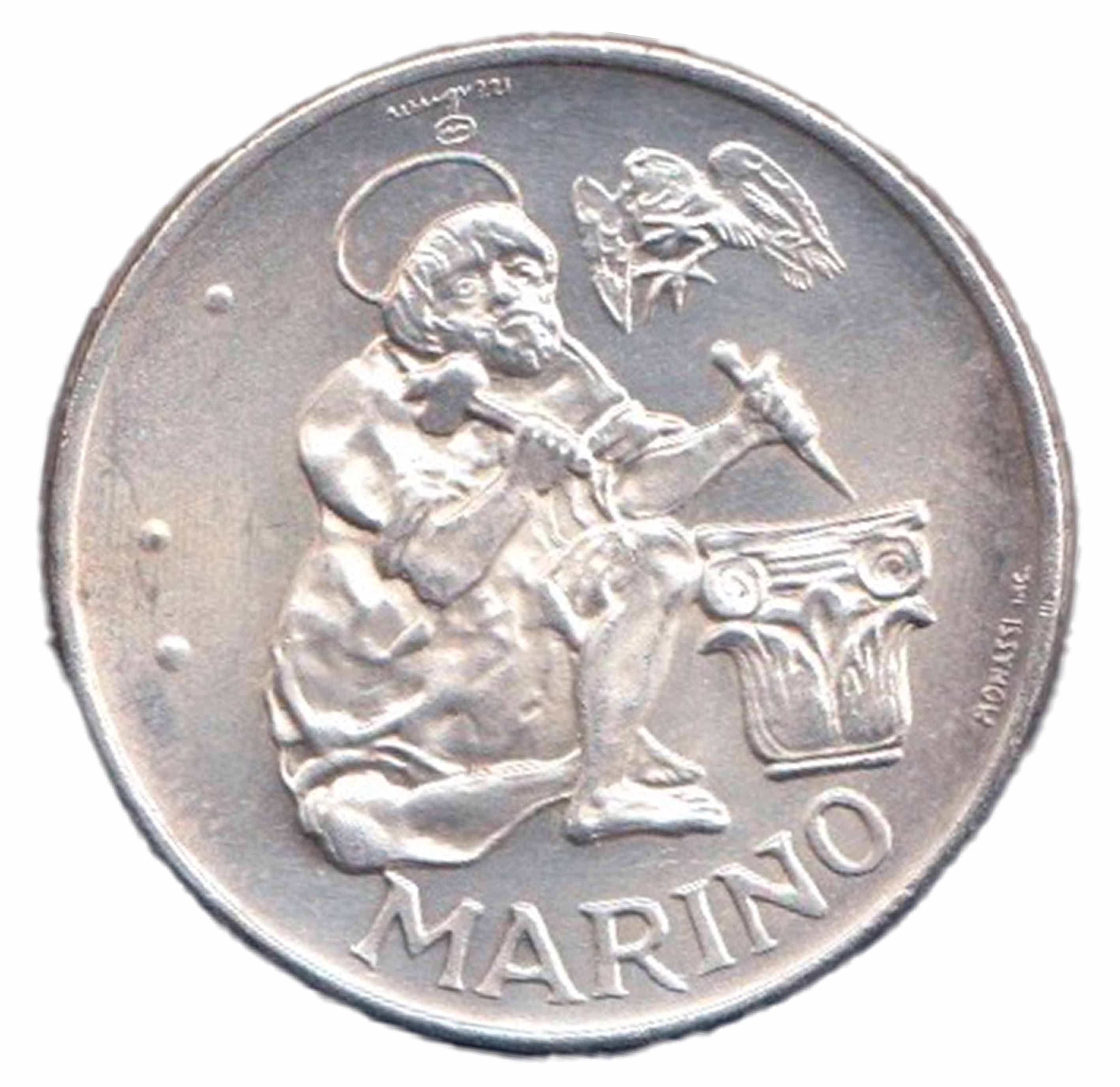 1975 Lire 500 Argento Scalpellino Santo Marino Fdc