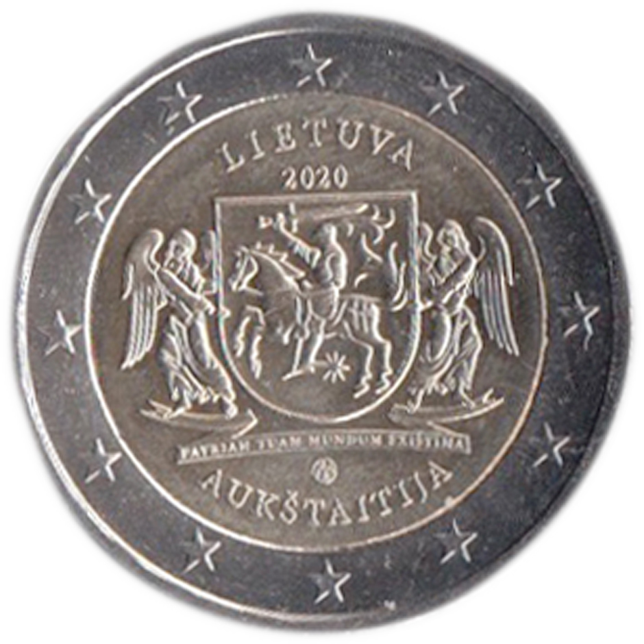 2020 - 2 Euro LITUANIA Regioni Lituane - Aukštaitija Fdc