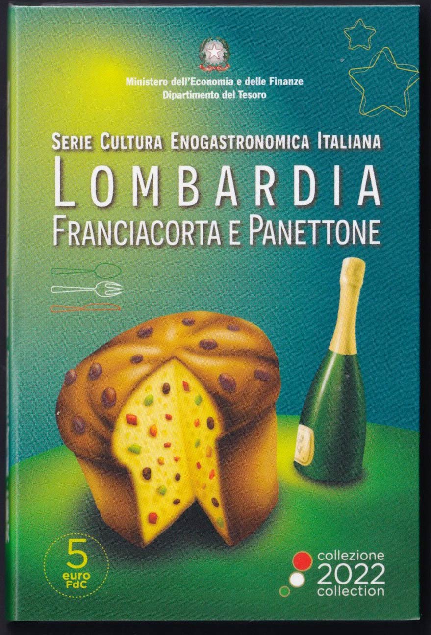 2022 - 5 Euro ITALIA Cultura Enogastronomica – Franciacorta e Panettone