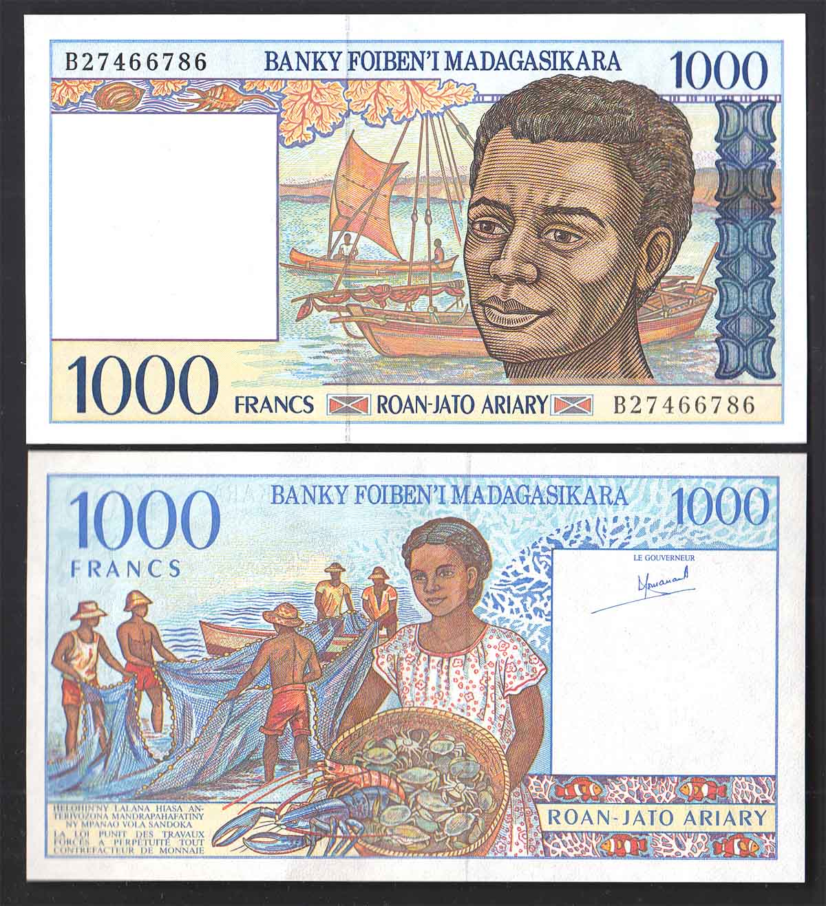 MADAGASCAR 1000 Franchi 1994 Fior di Stampa